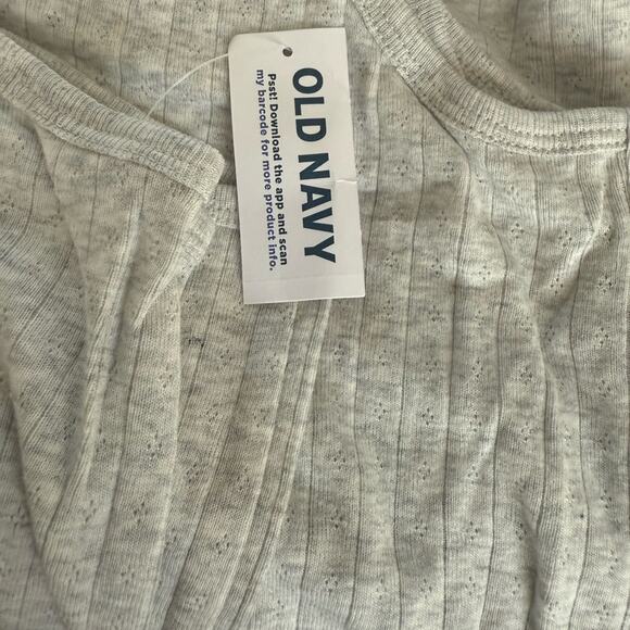 Old Navy light heather gray Knit Henley Romper - Picture 16 of 16